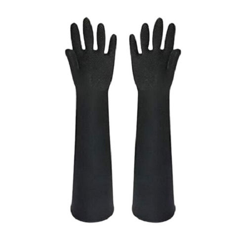 Flexible Waterproof Plain Rubber Latex Examination Full Fingered Hand Gloves