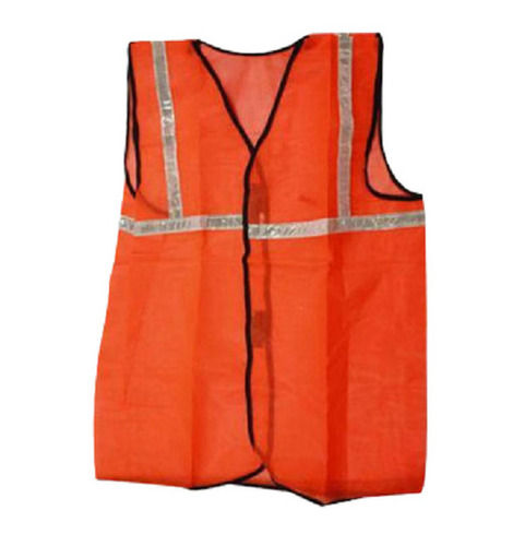 Plain Pattern and Sleeveless Reflective Tape V Neck Road Safety Jacket