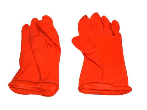 Water Resistant Plain Natural Rubber Full Fingered Kitchen Hand Gloves