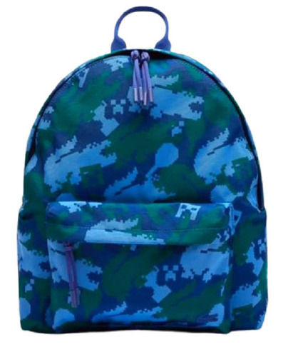 200 Gram Weighted and Water Proof Zipper Closure Army Print Polyester Backpack