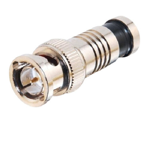 Corrosion Resistant Brass 50 Hertz Bnc Male Compression Coaxial Connector