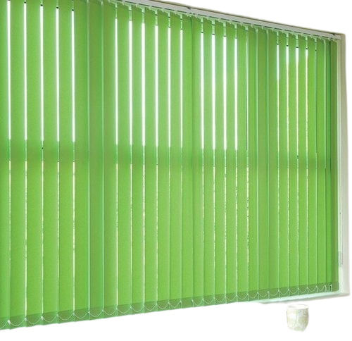 Highly Durable Fine Finish Polyester Green Vertical Blind Design: Modern