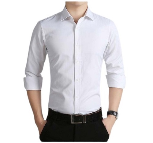 Men's Formal Shirt - Cotton, Regular Fit, Classic Collar, White | Full Sleeves, Breathable, Cool Dry, Machine Washable, Shrink and Tear Resistant