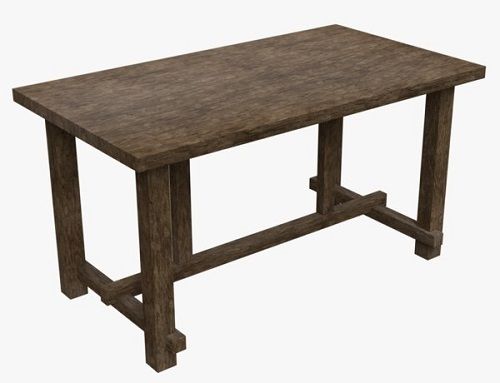 Termite Resistance Heavy-Duty Rectangular Brown Wooden Center Table 