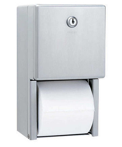 Wall Mounted Rectangular Rust Proof Stainless Steel Paper Dispensers For Toilet Usage