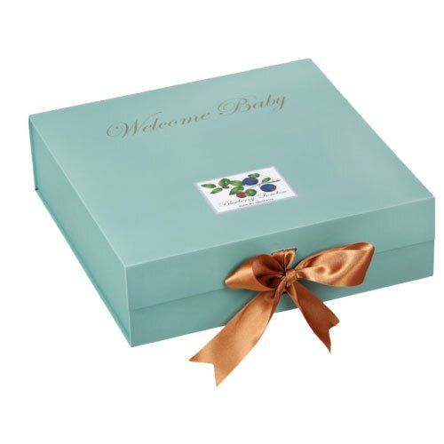 Rectangular Reusable Long Durable Eco Friendly Printed Blue Baby Gift Boxes