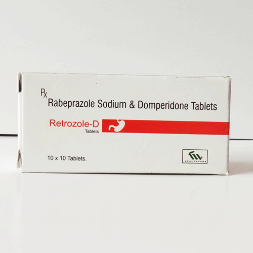 RETROZOLE-D - Rabeprazole Sodium 20mg & Domperidone 10mg Oral Tablets | Recommended For Gastro-Oesophageal Reflux Disease, Prescription Required, Recommended Dosage as Per Physician