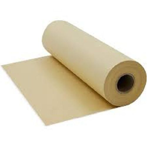 Eco Friendly And Durable Recycled Plain Pattern Kraft Brown Paper Roll Pulp Material: Wood Pulp