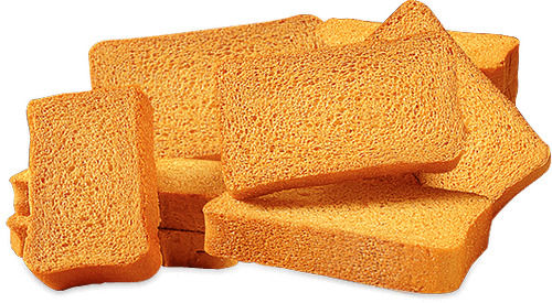 Semi-Hard Rectangular Ready To Eat Crunchy And Crispy Plain Suji Rusk Fat Contains (%): 3 Grams (G)