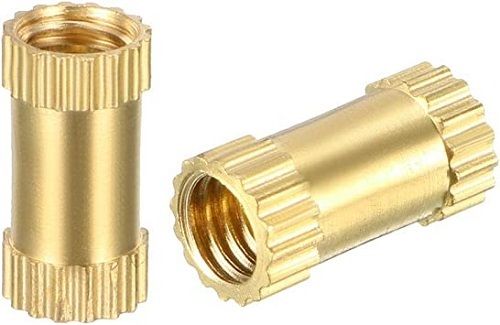 Threaded Insert, M4 X 10mm (L) X 5mm (Od) Female Thread Brass Embedment Nuts, Pack Of 100