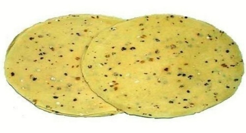 1 किलोग्राम मसालेदार और कुरकुरे, गोल मूंग पापड़ पकाने के लिए तैयार