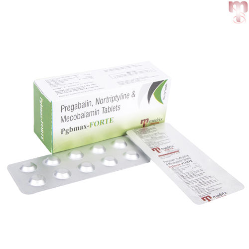 Pgbmax-Forte Pregabalin, मिथाइलकोबालामिन और नॉर्ट्रिप्टिलाइन टैबलेट, 10X10 Alu Alu आवेदन: औद्योगिक