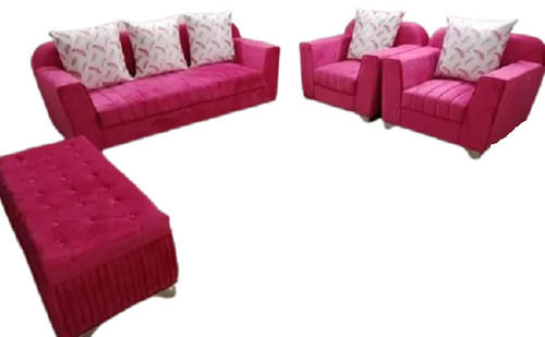 Indian Style Indoor Wooden And Velvet Modern Sofa Set For Living Room