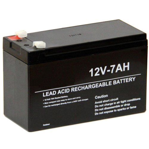 Black 7 Ampere Nominal Capacity Heat Resistant Long Life 12 Volts Lithium Ups Battery