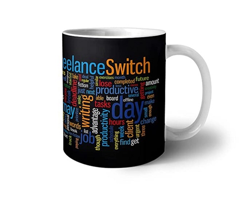 Multicolor Beautiful Written Reusable Printed Ceramic Coffee Cup