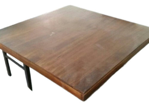 Square Shape Lightweight Floor Standing Indian Style Solid Center Table No Assembly Required