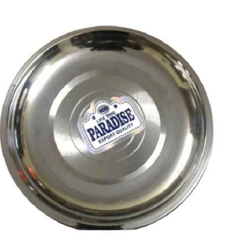 12 Inch Diameter Round Polished Stainless Steel Dinner Plate