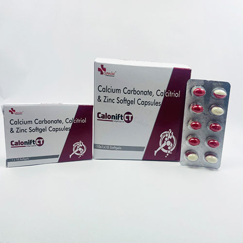 Calonift-Ct Calcium Carbonate, Calcitriol And Zinc Softgel Capsules, 10x1x10 Blister