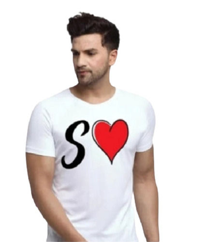 Cotton Printed Mens T Shirt With Round Neck And Short Sleeve Daily Wear Breathable