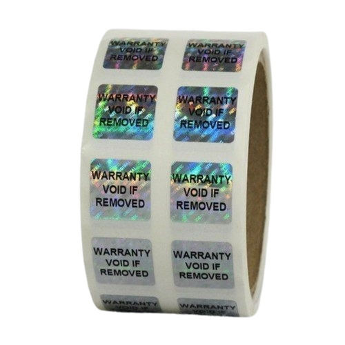 Waterproof Single Sided Solvent Adhesive Square Shape Acrylic Hologram Stickers