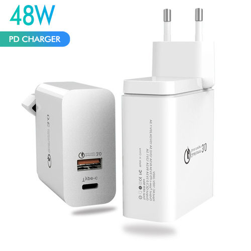 Smart Mobile Phone 48w Pd Usb Dual Port Fast Charger With Data Cable