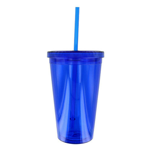 Blue Smooth Surface Finish Scratch Crack Resistant Plain Acrylic Cup 