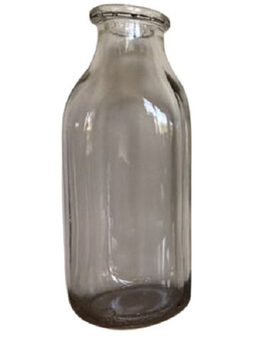 Scratch Resistant Transparent Narrow Flip Top Round Empty Glass Bottle