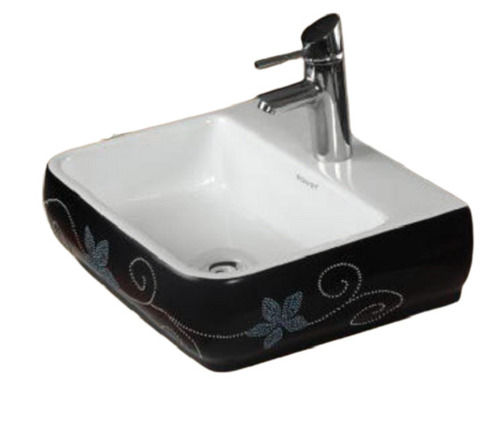 Brown Strong And Durable Deck Mounted Polished Ceramic Designer Wash Basin 