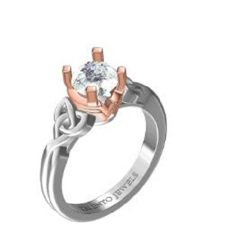 Skin Friendly Elegant Look White Diamond Silver Rings