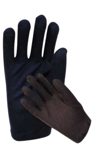 नीला और भूरा फुल फिंगर बुना हुआ कॉटन फैब्रिक हैंड ग्लव्स इलास्टिसिटी: हाई