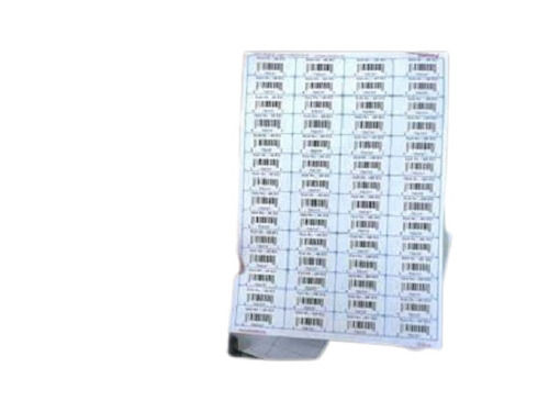 Moisture Resistant Square Shape Waterproof White Paper Barcode Labels