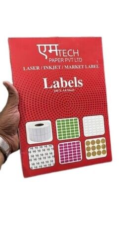 Red Color Adhesive Customized Aluminum Labels