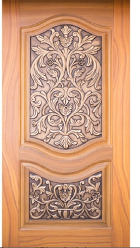 Aluminum Alloy Frame Flower And Cross Dotted Design Fiber Entrance Door 