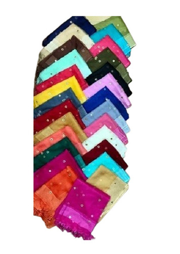Cotton Dupatta - Rectangular Shape, Multicolor Beaded Pattern | Customized Logo, Non-Toxic, Machine Washable