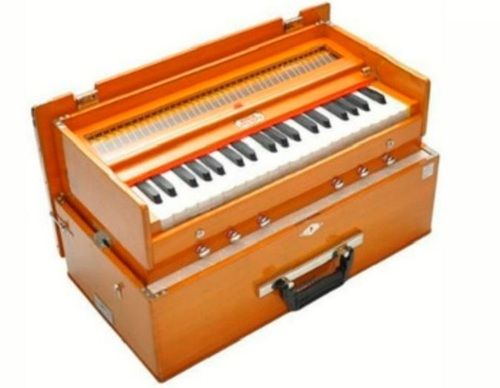 Portable And Durable Non Electric Rectangular Polished Wooden Harmonium Application: Festivals