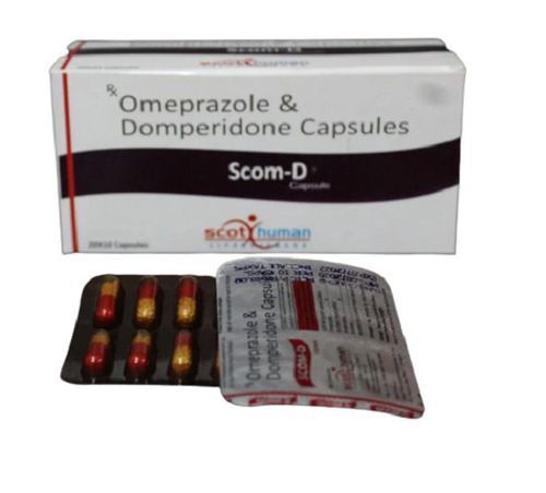 Scom D Omeprazole और Domperidone कैप्सूल 20 X 10 कैप्सूल का पैक