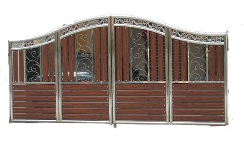 10.2 Feet Long Powder Coated Rust Proof Wood And Stainless Steel Gate Gross Weight: 250 Kilograms