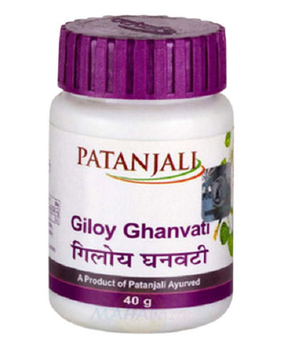 Brown 40 Gram Immunity Improves Patanjali Giloy Ghanvati Ayurvedic Tablets 