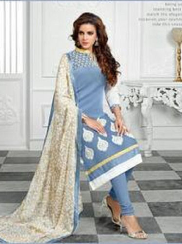 Ladies Printed Chanderi Salwar Kameez With Printed Dupatta For Party Wear