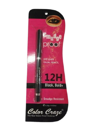 Long Lasting Water And Smudge Proof Black Kajal Pencil With 1 Year Shelf Life