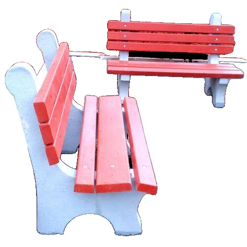 Floor Mounted Heavyduty Three Seater Concrete Bench For Garden And