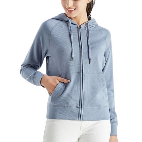 Ladies Casual Slim Fit Zip Up Hoodie