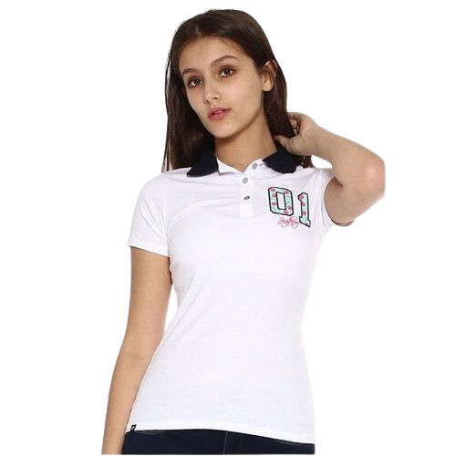 Ladies Casual Wear Collar Neck T Shirt