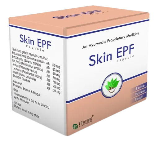 Skin Epf Capsules Use For Eczema, Psoriasis And Pimple Ayurvedic Medicine