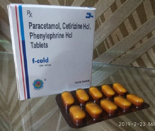 F-cold Paracetamol, Cetirizine And Phenylephrine Hcl Tablets For Common Cold