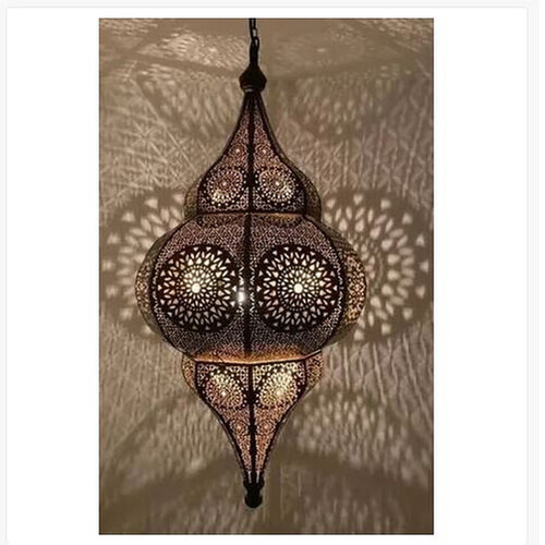 Textured Hanging Lamp - Color: Black