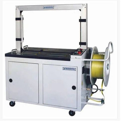 Automatic Stainless Steel Strapping Machine - Max. Tension 70kgs, 1400W x 640D x 1475H mm Dimensions, Multi Color, 28 Cycles/min Performance