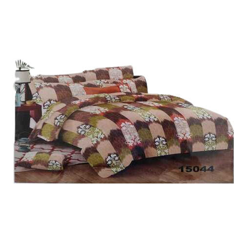 Multicolor Floral Printed Cotton Double Bed Sheet