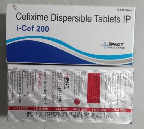 I-Cef 200 Cefixime Antibiotic Dispersible Tablet, 10x10 Alu Alu