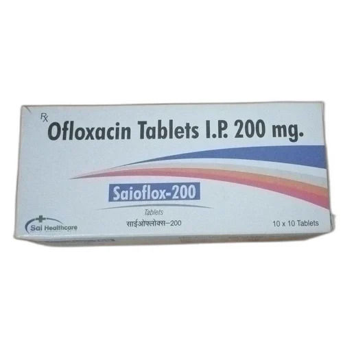 Saioflox-200 Ofloxacin 200 Mg Antibiotic Tablets, 10x10 Pack